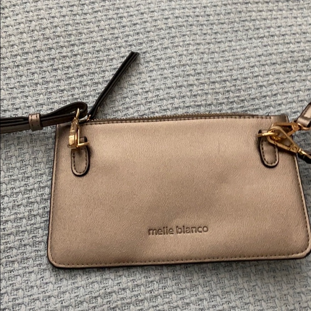 Silver/grey crossbody or clutch bag